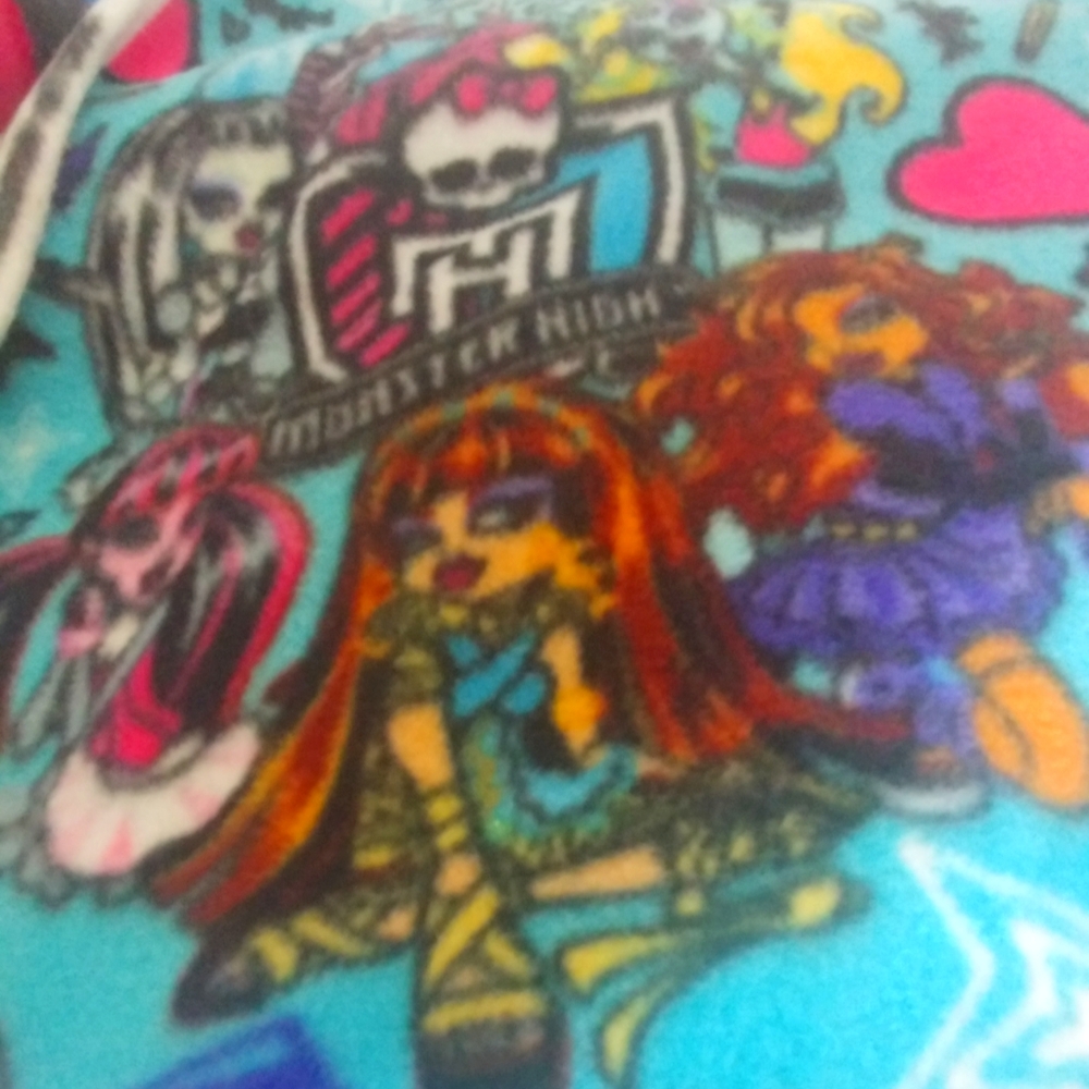 (2) Yards of Blue Monster High Fleece Fabric💙